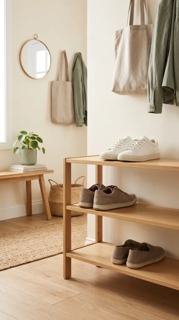 Three pairs of shoes arranged for rotating between wears